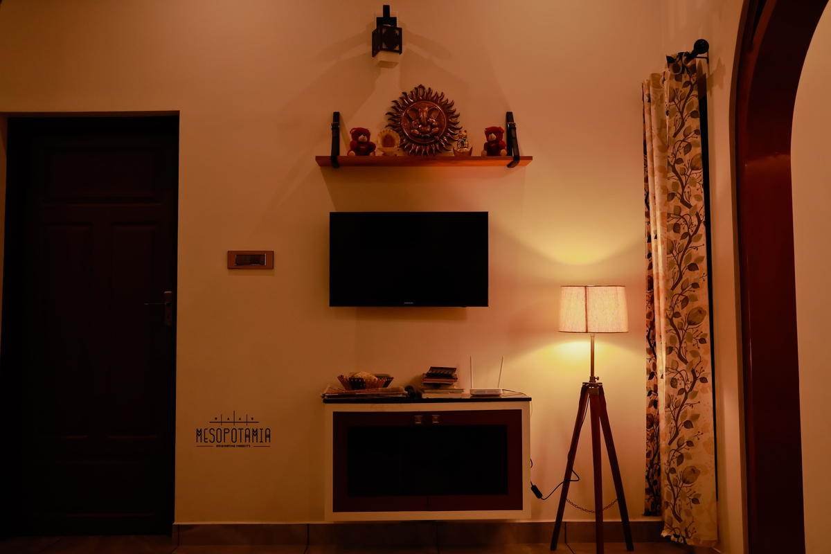 The living room, kept plain so the timber does the talking.