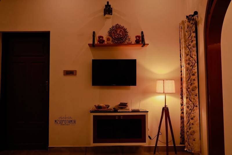 The living room, kept plain so the timber does the talking.