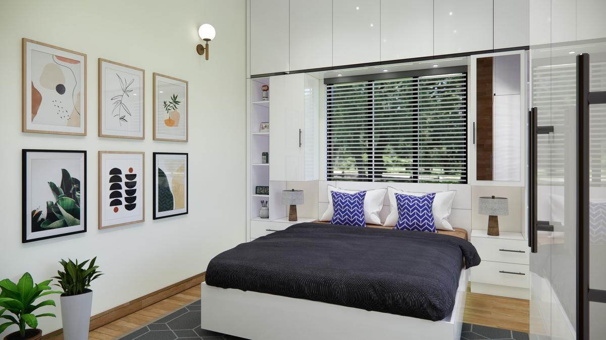 The second bedroom, same joinery, different wall.