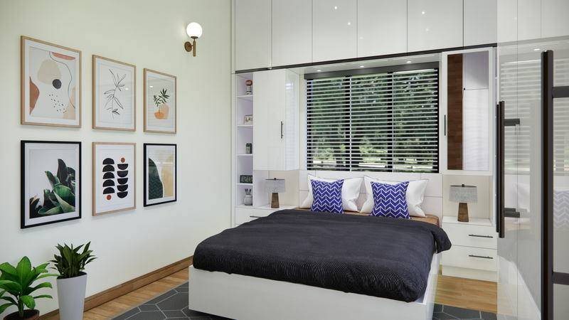 The second bedroom, same joinery, different wall.