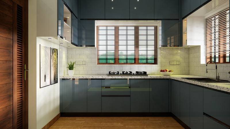 The kitchen from the hall.