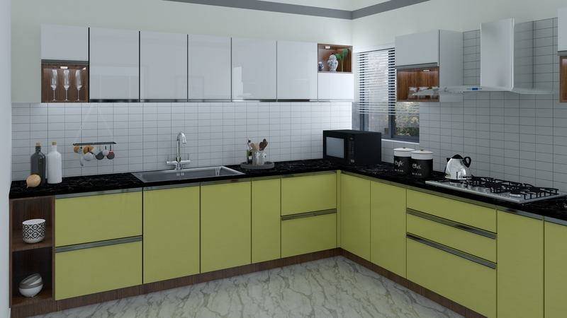 A white kitchen with a run of tall units